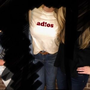 Madewell cream AD!OS tee shirt- SIZE MEDIUM